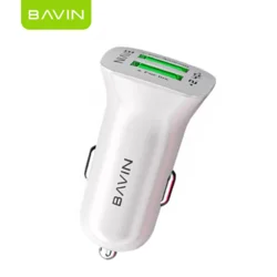 Auto punjac Bavin PC253 2XUSB 2,4A beli