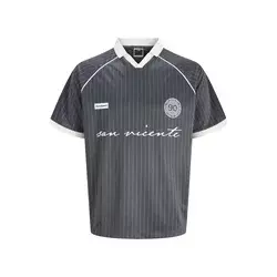 Jack & Jones Junior Majica JCOEterna temno siva/črna/bela