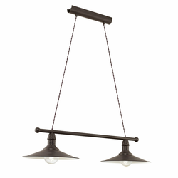 Eglo 49457 - Luster na sajli STOCKBURY 2xE27/60W/230V