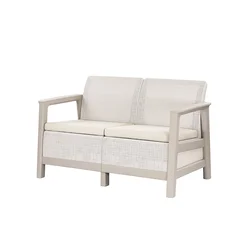 Scandi linea 2-sedežni vrtni kavč pebble grey-beige
