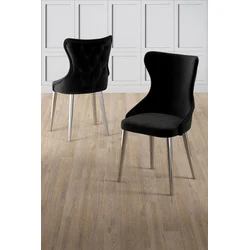 HANAH HOME Set stolica (6 komada) Alpa Black Chrome
