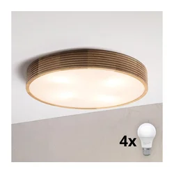 Brilagi - LED plafonsko svetlo CARVALHO MODERN 4xE27/60W/230V hrast prečnik 57,5 cm