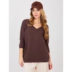 Temno rjava bluza z odkritim hrbtom