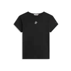 TOMMY HILFIGER Majica črna/bela