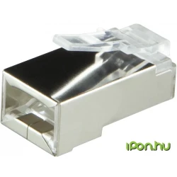 LogiLink MP0022 Connettori RJ45 Cat.6 – 100 Pezzi – Schermati, Contatti Dorati – Colore Nero/Trasparente - 2