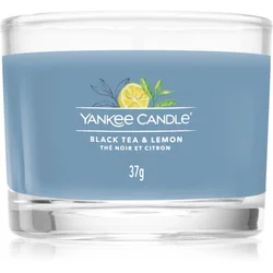 Yankee Candle Votivna sveča v kozarcu Black Tea & Lemon 37 g