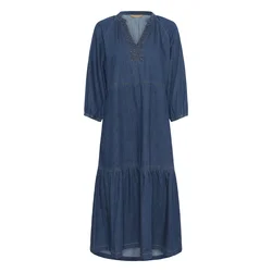 CULTURE Obleka Lava moder denim
