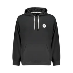 Črna pulover s kapuco Converse