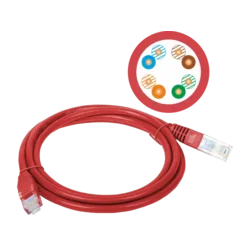 Patch kabel U/UTP kat 5e PVC 2,0 m rdeč ALANTEC