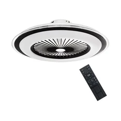 Brilagi - LED prigušiva svetiljka sa ventilatorom RONDA LED/48W/230V crna + daljinski upravljač