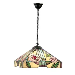 Endon 64384 - Luster na lancu Tiffany WILLOW 3xE27/60W/230V