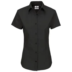 KOŠULJA ŽENSKA KRATKI RUKAVI B&C HERITAGE 125G CRNA 2XL