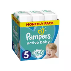 Pampers pelene active baby monthlyS5 11-16kg150kom