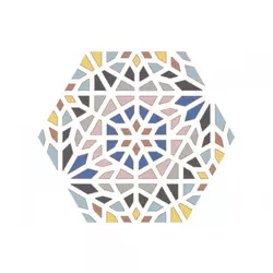 Kasbah Mix Colors Hexagonal 22x25