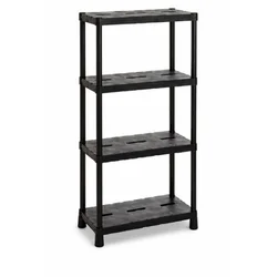 Polica pvc crna 138x60x30cm 4-stalaža toomax