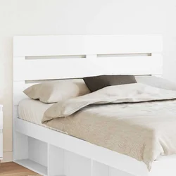 vidaXL Vzglavje z vzglavjem Bela 140 cm Konstruiran les