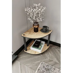 Hanah Home Pomoćni stočić Tiers Corner, 34x38x34 cm, Boje hrasta