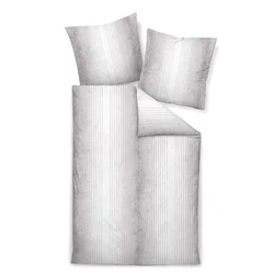 Janine POSTELJNINA 135/200 cm interlock jersey naravna, bela