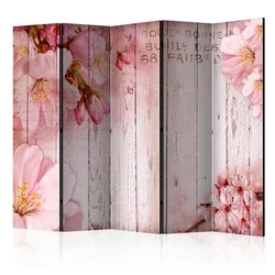 artgeist Paravan Pink Blossoms I, 5-Delni, Dvostranski
