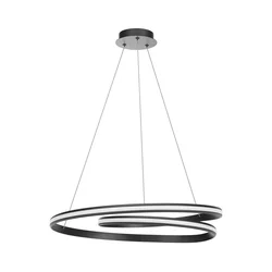 Redo 01-4365 - LED luster na sajli sa prigušiva TORSION LED/60W/230V crna