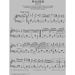 BRAHMS J:WALZER OP.39 NOTE ZA klaviature