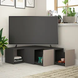 Hanah home TV Komoda Compact Antracit-Svetlobraon
