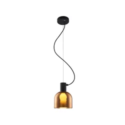 Klausen 111050 - Luster na lanku FIRE 1xE27/9W/230V smeđa/crna