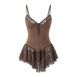 Trendyol Milla Ženski set babydoll spavaćice i gaćica Thmaw26Ll00003, Smeđi