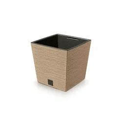 Prosperplast Saksija Furu square low eco wood s300w, Braon
