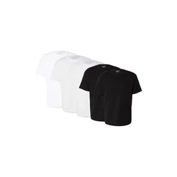 JACK & JONES Majica črna / bela / off-bela