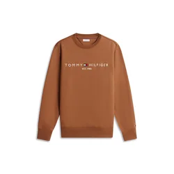 TOMMY HILFIGER Majica rjava/krvavo rdeča/bela