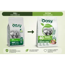 Oasy Monoprotein Adult Medium/Large Rabbit – kunec - 10 kg