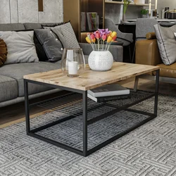 Hanah Home Klub sto Asude 95x43x55cm Hrast-Crni