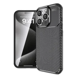 Maska za telefon Carbon Defender za iPhone 16 Pro, Crna