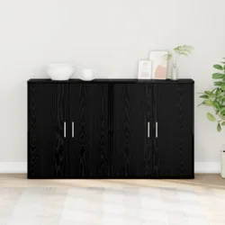 Kreveta 2 pcs Crni hrast 60 x 31 x 70 cm Konstruirano drvo