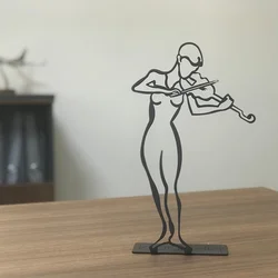 Aberto Design Dekorativna figura Violinist Pod, 2 mm, Crna