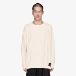 Majice Y-3 Pleated Oversized Long Sleeve Tee Chalk White L
