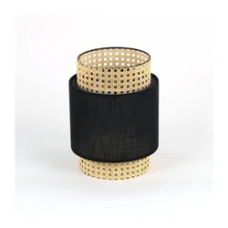 Zamenski abažur za stolnu lampu i luster BOHO E27 prečnik 20 cm ratan/crna