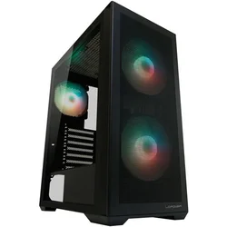 LC-Power Gaming računarsko kućište 717BMeshwork_L Dark, 2x140mm ventilatora, 1x120 mm ventilator, Crno