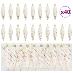 Božićna spirala u obliku kugle 40 pcs Šampanjca Plastika