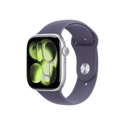 APPLE Watch S11 Cellular 46mm Silver Aluminium Case with Purple Fog Sport Band - M/L (mfcr4rk/a)
