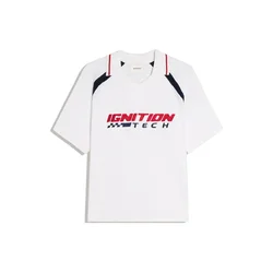 Bershka Majica RETROSPORT mornarska / rdeča / bela