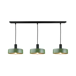 Luster na sajli HAKI 3xE27/60W/230V zelena/crna