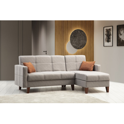 Atelier del Sofa Ugaona garnitura Polya 216x86x130cm Svetlosiva