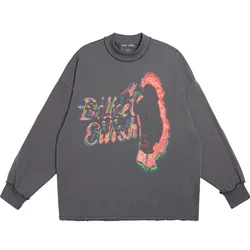 Billie Eilish Neon Silhouette Charcoal Grey M Majica