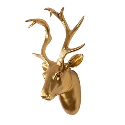 Wallity Zidna dekoracija Bust of Deer 1, Zlatne boje