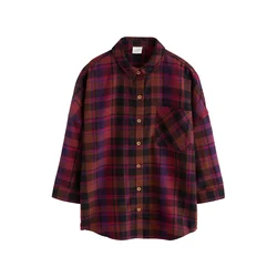 Next Bluza rjava/vijolično modra/temno roza/črna