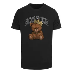 Mister Tee Majica NY Crowned Bear rjava/črna/bela