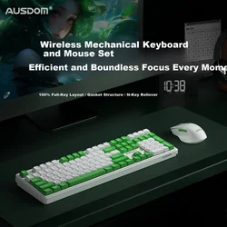 Ausdom Tastatura, Bežična, Belo-zelena