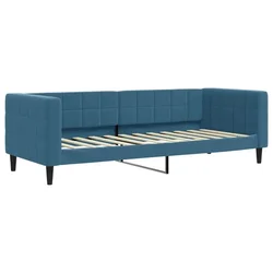 Vidaxl Raztegljiva postelja modra 80x200 cm žamet
